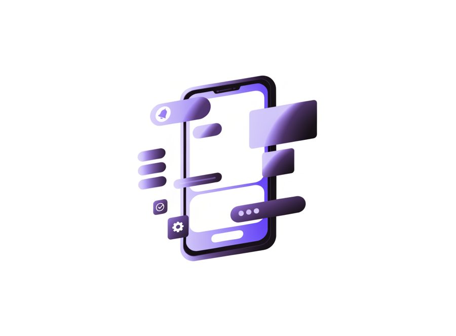 Mobile app development illustration